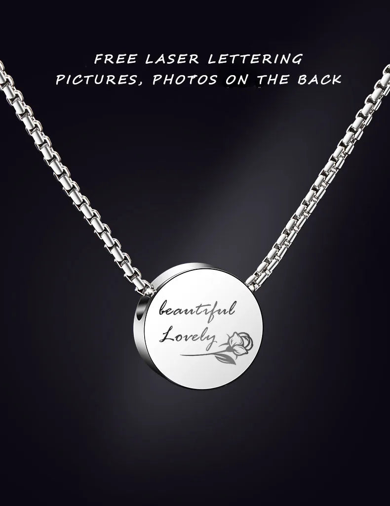 Necklaces for Men Women  Hip-Hop Personality Clavicle Chain, Six-Point Star Tungsten Couple Pendant Engraving