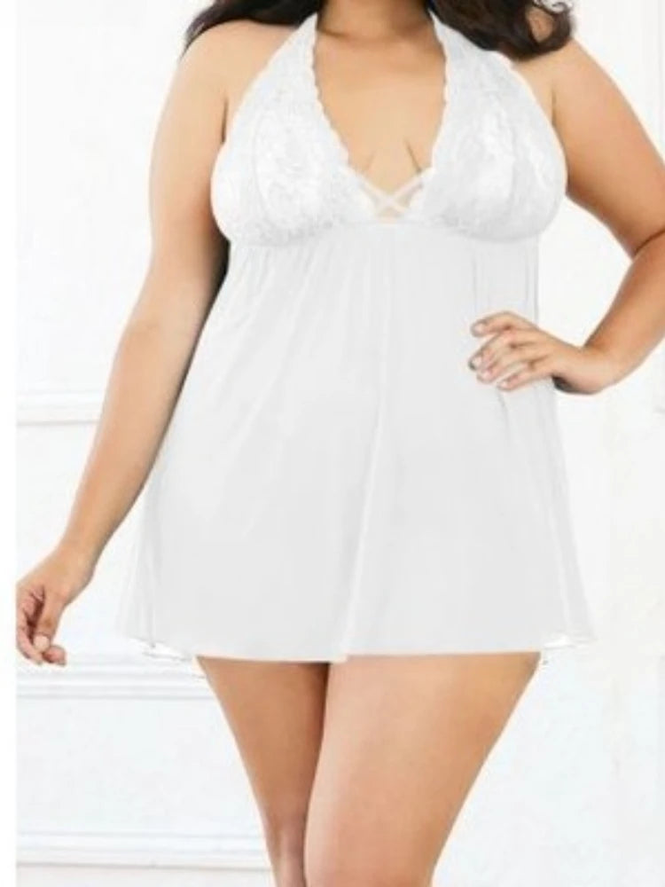 Women's Perspective Mesh Pajamas Sexy Lingerie Night Dress Women Nightgowns Sleepwear Suspender Short Skirt Backless Sleep Dress