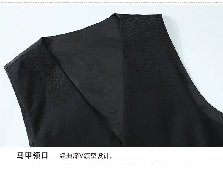 Suit (Blazer+Vest+Pants) Men Fashionable Business Formal Wear Trendy Professional Wedding Best Man Korean-style High Formal Suit