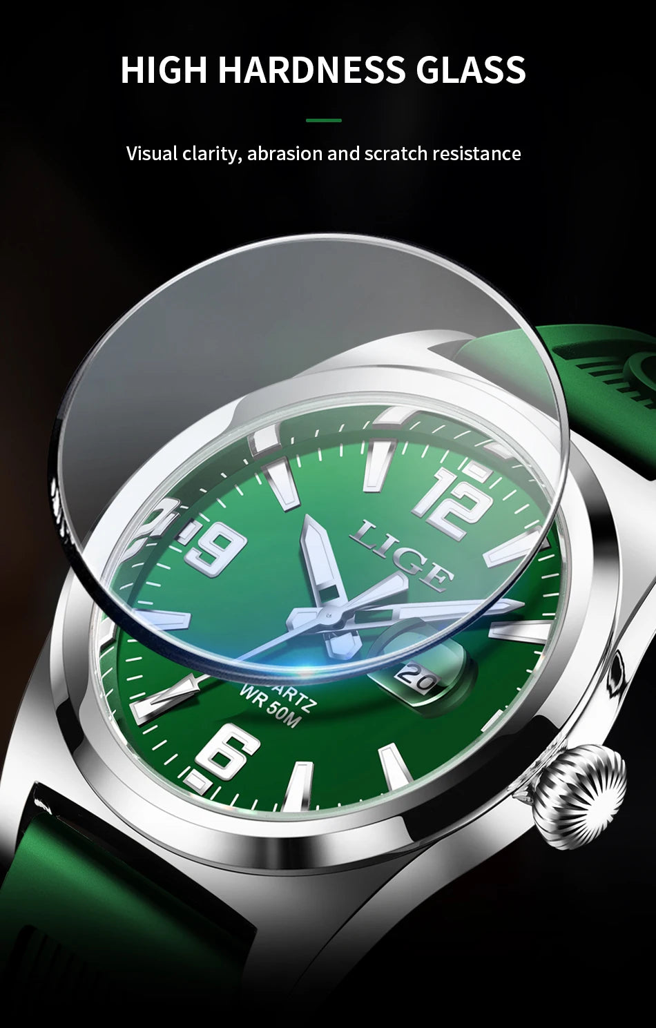 LIGE Luxury Watch Business Waterproof Male Clock Luminous Date Square Quartz Men Watch Montre Pour Hommes reloj hombre +Box