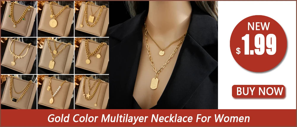DIEYURO 316L Stainless Steel Gold Color 3 Chains Necklace For Women 2022 Punk Street Trend Rustproof Neck Jewelry Gift Bijoux