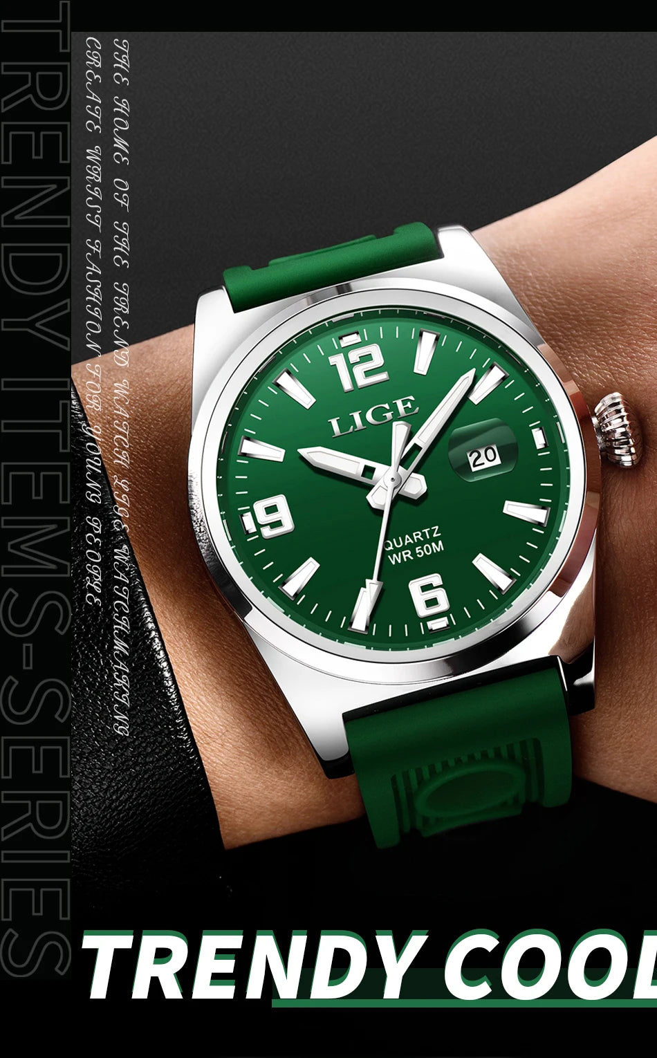 LIGE Luxury Watch Business Waterproof Male Clock Luminous Date Square Quartz Men Watch Montre Pour Hommes reloj hombre +Box