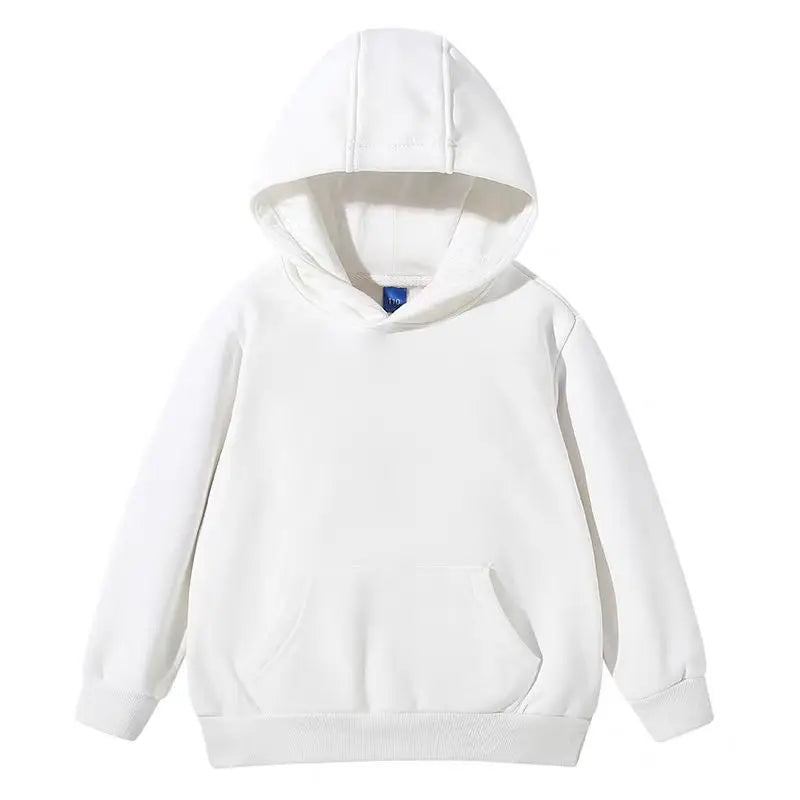 Hoodie Sweatshirts for Boys Clothing Autumn White Casual Sport Long Sleeve Girls Jackets Children's Clothes Teen 6 8 10 12 Years