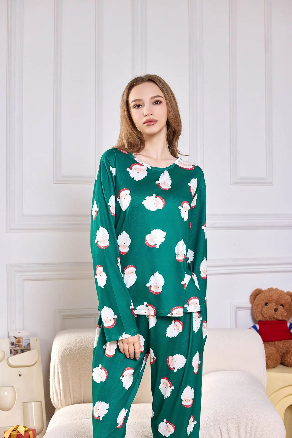 Women's Pajamas Comfortable Cartoon Printed Two-piece Set Milk Silk Loungewear