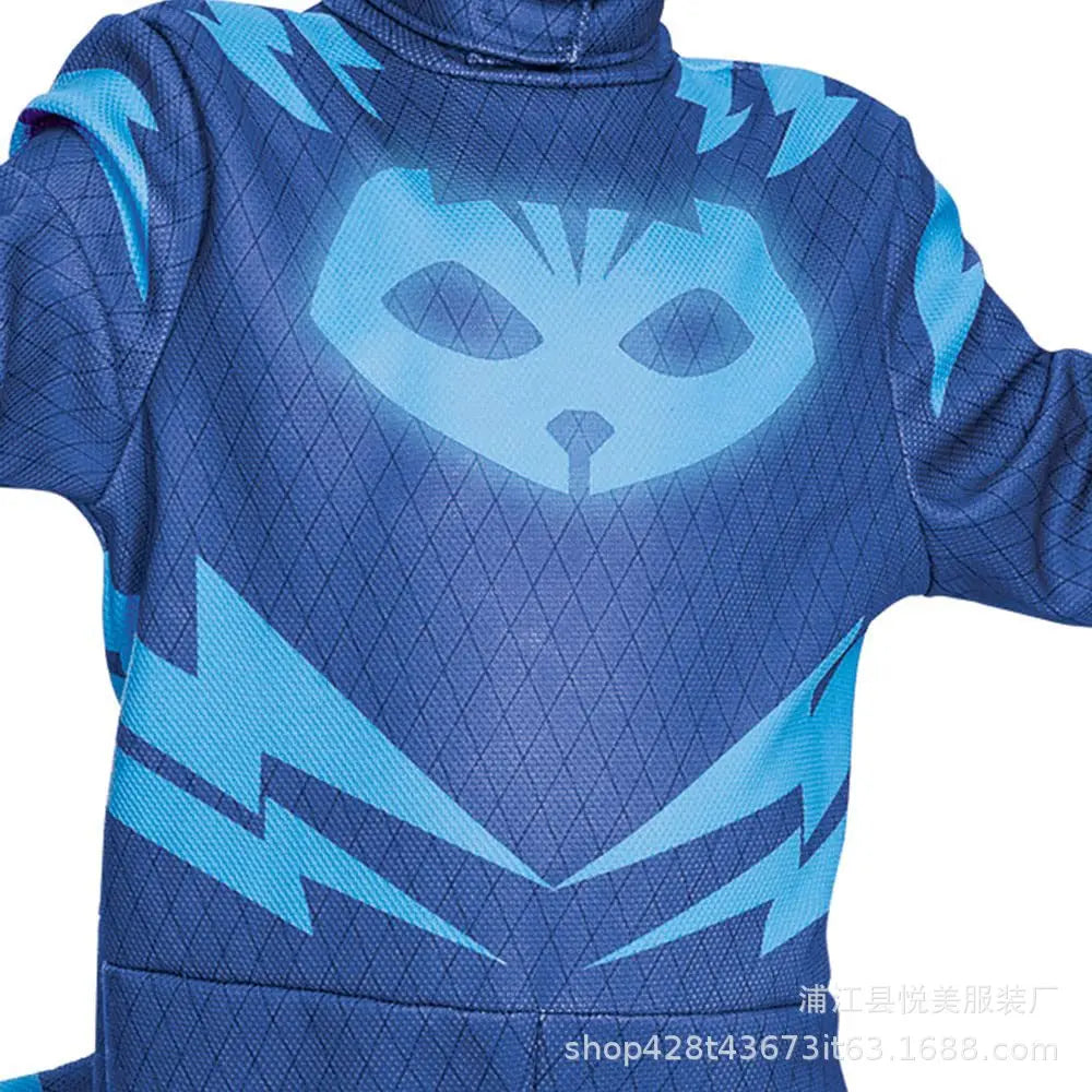Masked Man Pajamas Llittle Hero COSPLAY Costume Children's Performance Costumes Cat Boy role playing children clothing
