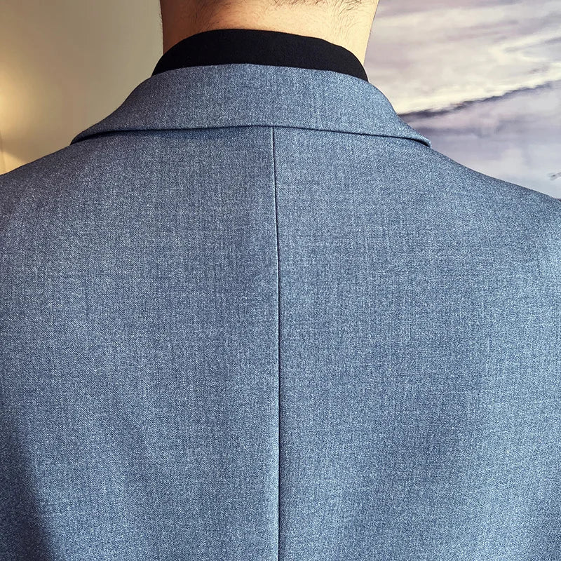 High quality fashion business (suit + vest + trousers) British style men's casual boutique handsome three-piece set