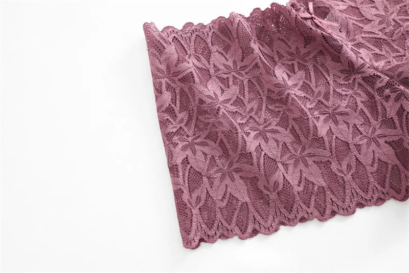 4PCS Women Floral Lace Panties Sexy Perspective Underwear V Waist Solid Color Underpants Female Breathable Intimates Lingerie