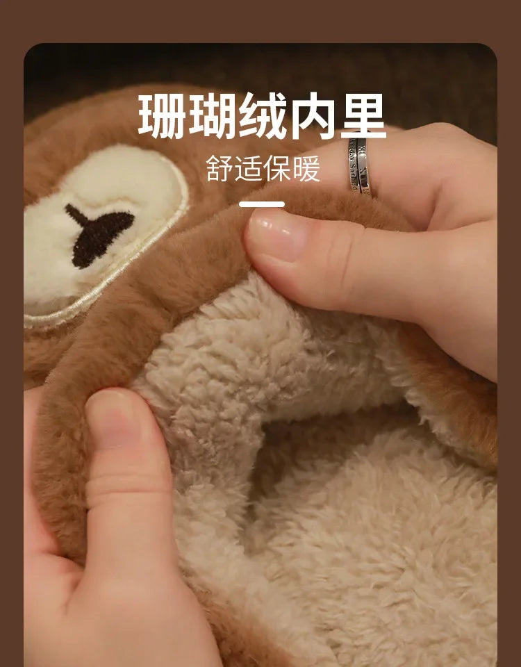 Pyjama de dessin animé pour femme, vêtements de nuit, robe de nuit, cosplay animal, robes épaisses, chaud, maison, hiver, raton