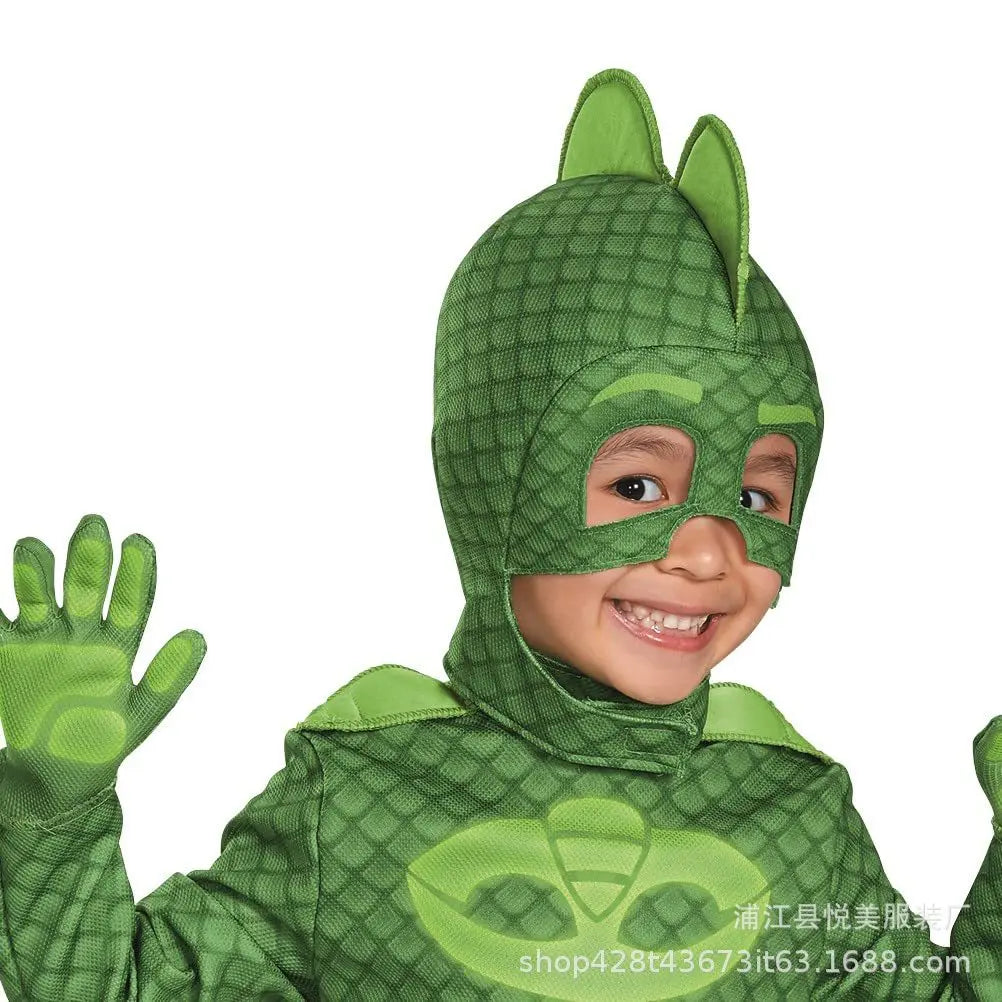 Masked Man Pajamas Llittle Hero COSPLAY Costume Children's Performance Costumes Cat Boy role playing children clothing