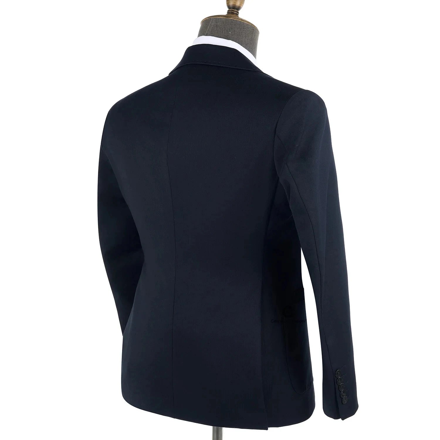 2025 Men Suits Navy Blue Black Stripe with Patch Pocket Meeting Wedding Daily Use Blazer Vest Pants 3 Pieces Set