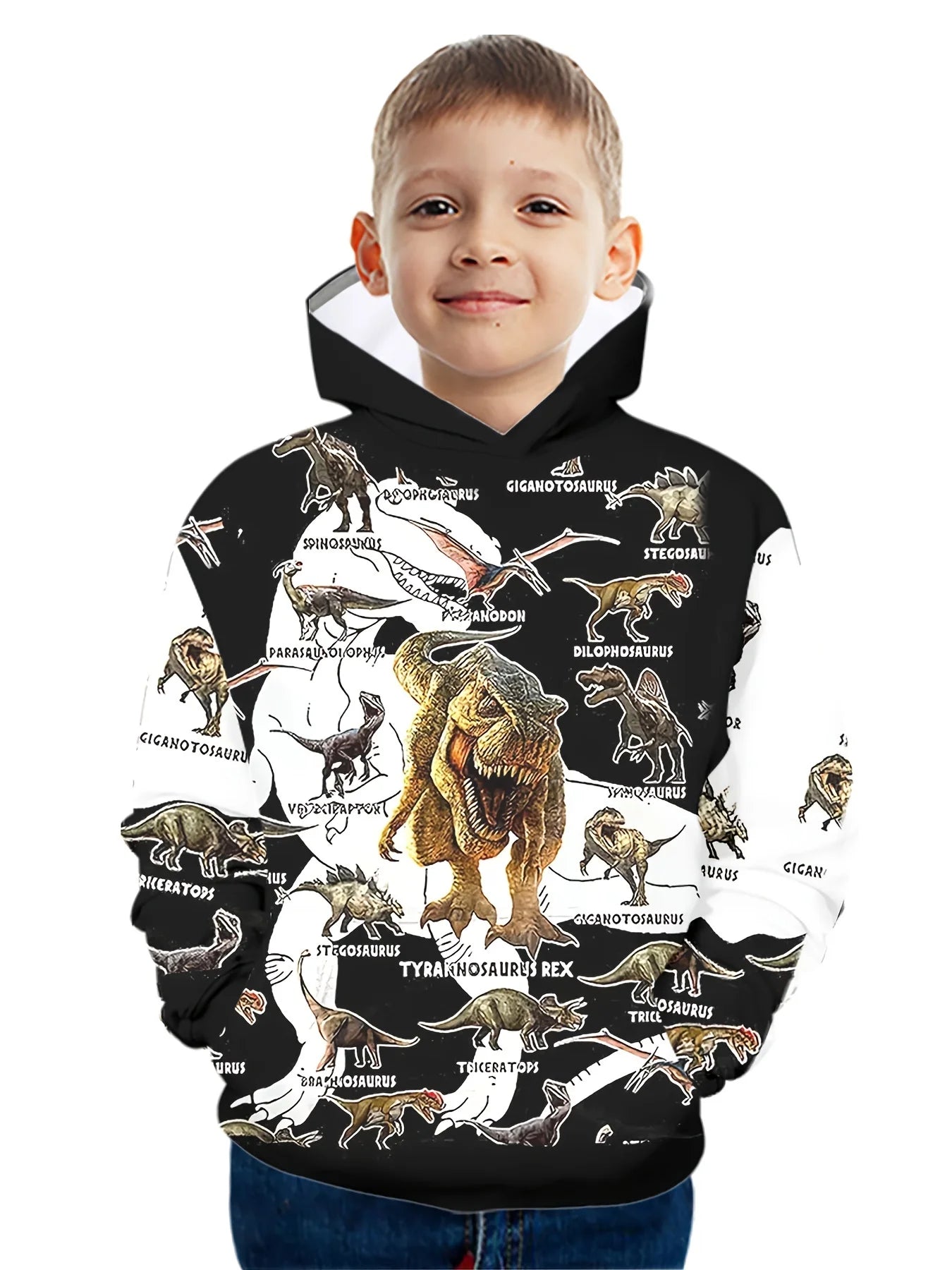 Hoodies Animal Dinosaur Pattern 3D Print Sweatshirts Boys Girls Harajuku Hooded Sweatshirt kids Fashion Coat Children Tracksuits