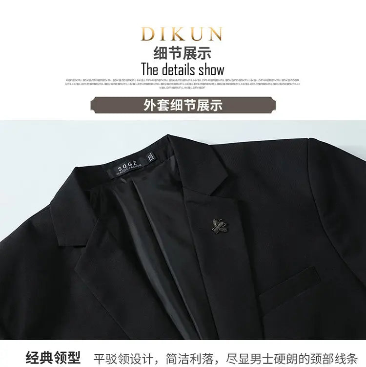 Suit (Blazer+Vest+Pants) Men Fashionable Business Formal Wear Trendy Professional Wedding Best Man Korean-style High Formal Suit