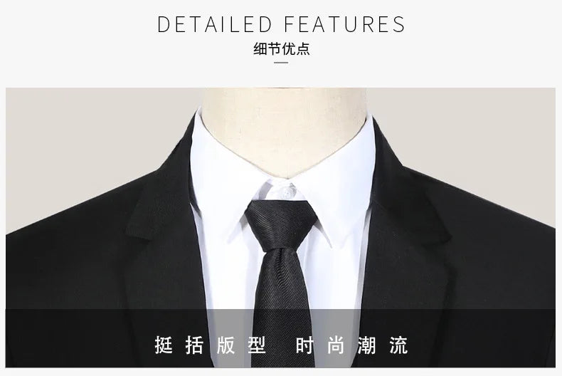 S-7XL Suit (Blazer+vest+pants) Business Dinner Gentleman Slim Gentleman Men British Style Dress Best Man Solid Color Group Suit