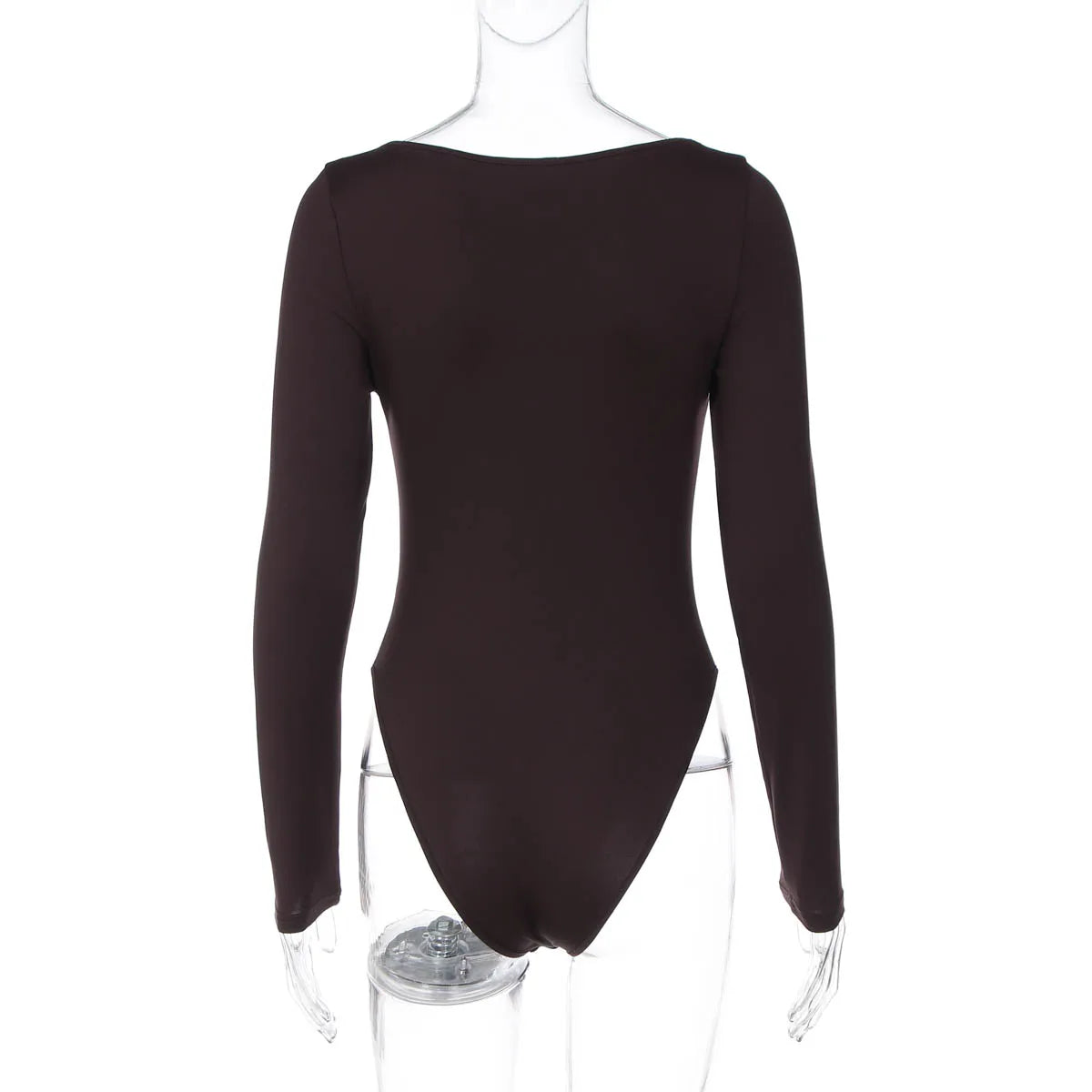 Dulzura O-Neck Long Sleeve Shirring Slim Bodysuit Women'S Solid Casual Versatile Romper Party Club Street Autumn Winter Clothes