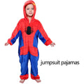 Spiderman Plush Pajamas Bodysuit Superhero Cosplay Costume Zipper Jumpsuits Warm Boys Girls Homewear Pyjamas Halloween Sleepwear