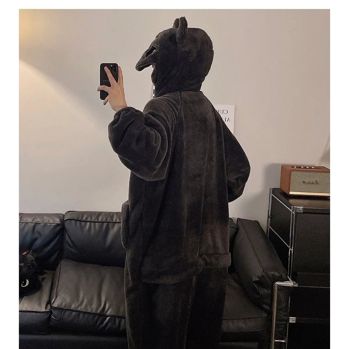 DC Cartoon Anime Batman Pajamas for Men and Women, Autumn and Winter Fashion, Creative and Stylish Casual Homewear Jumpsuit