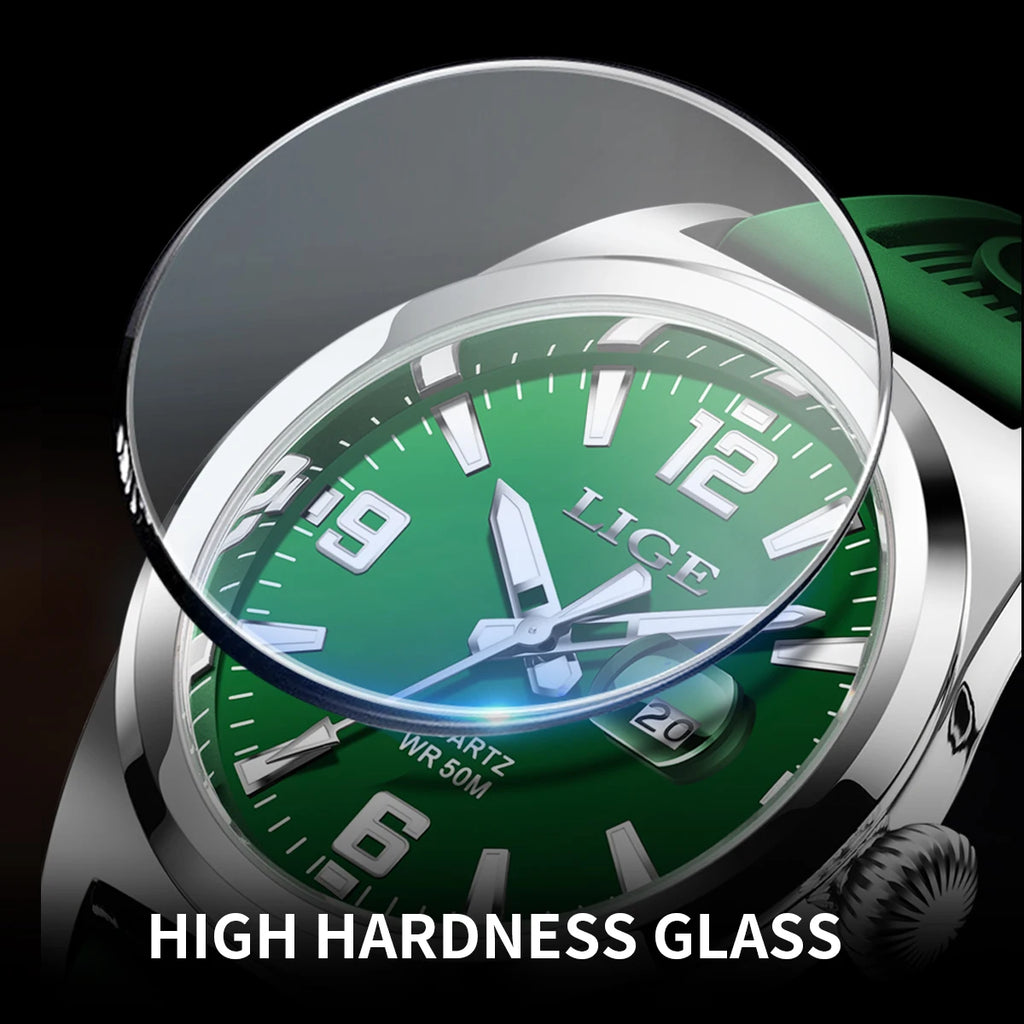 LIGE Luxury Watch Business Waterproof Male Clock Luminous Date Square Quartz Men Watch Montre Pour Hommes reloj hombre +Box