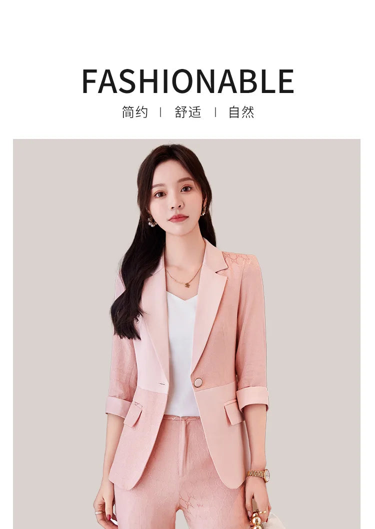 Formal Uniform Designs Pantsuits for Women OL Styles Business Work Wear Blazers Office Ladies Spring Summer Trouers Set