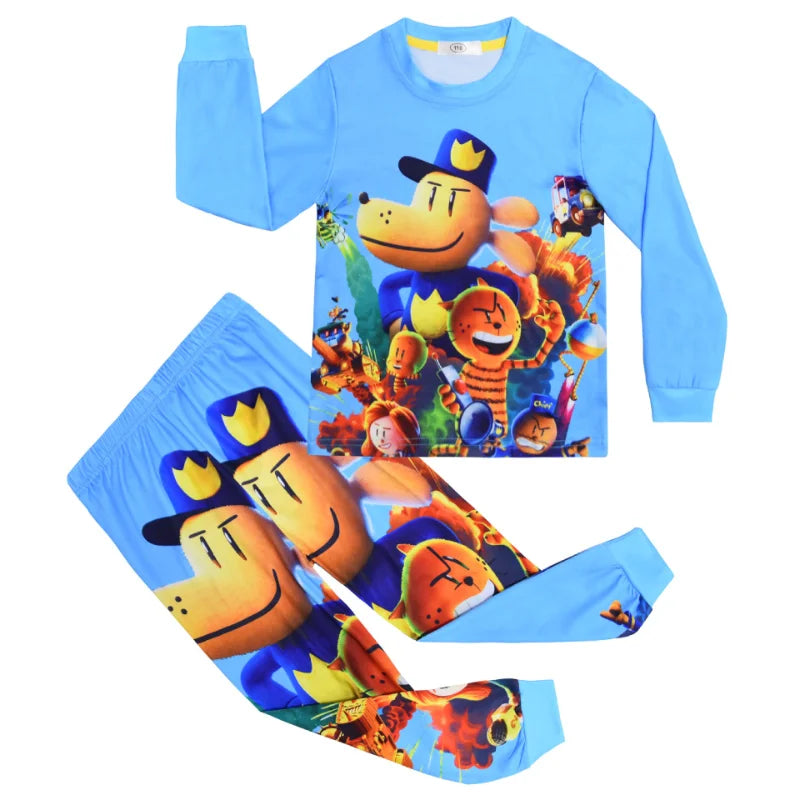 Anime Dog Man Children's Pajamas Kids Dogman Cosplay Sleepwear Baby Girls Homewear Toddler Boys Nightwear Pajamas Girls Pyjamas
