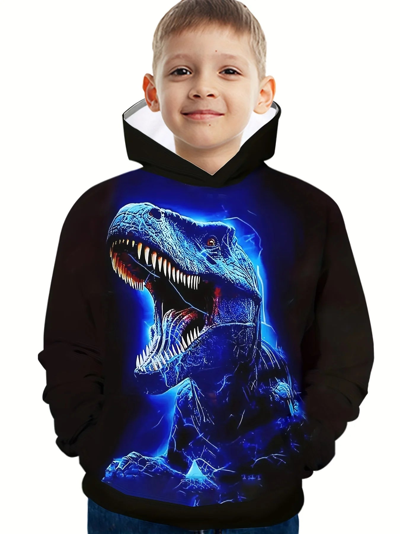 Hoodies Animal Dinosaur Pattern 3D Print Sweatshirts Boys Girls Harajuku Hooded Sweatshirt kids Fashion Coat Children Tracksuits