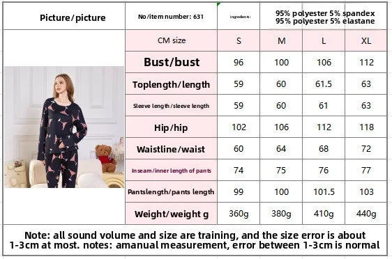 Women's Pajamas Comfortable Cartoon Printed Two-piece Set Milk Silk Loungewear