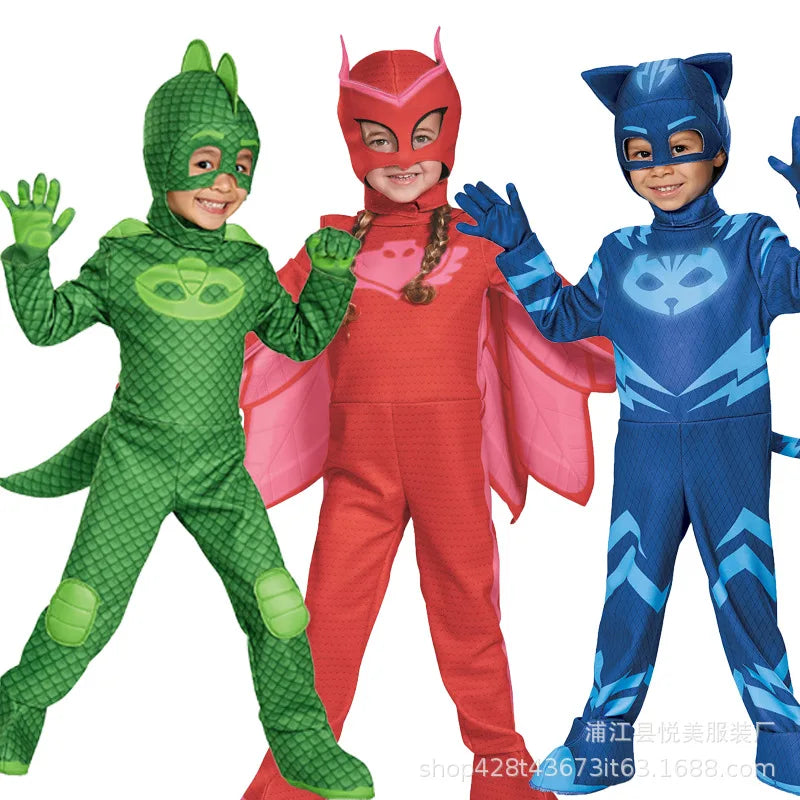 Masked Man Pajamas Llittle Hero COSPLAY Costume Children's Performance Costumes Cat Boy role playing children clothing