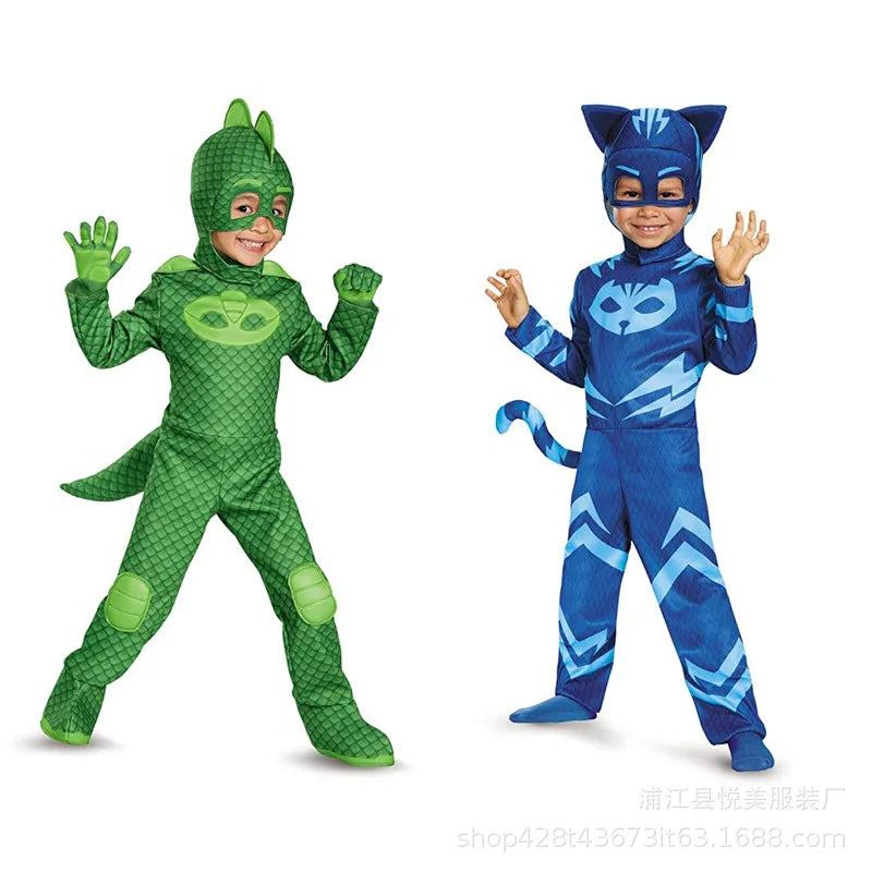 Masked Man Pajamas Llittle Hero COSPLAY Costume Children's Performance Costumes Cat Boy role playing children clothing