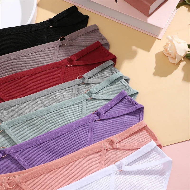 3PCS Women's Panties Sexy Breathable Underwear Comfortable Lingerie Cotton Striped Briefs Fashion Cozy Underpants Sale