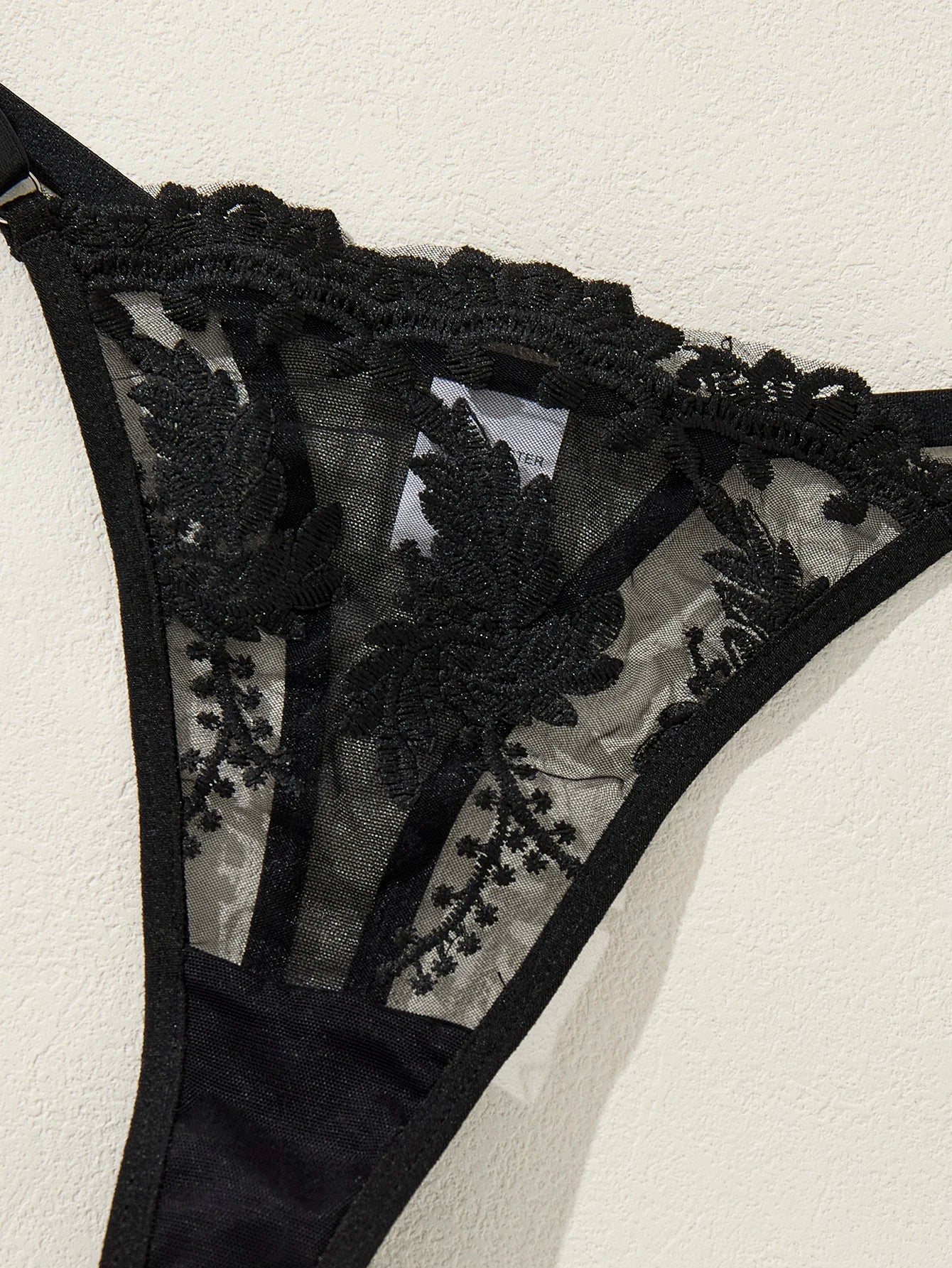 Ladies' wine red countryside style wheat ear embroidery semi transparent nightgown, elegant and comfortable, bow design ZA825066