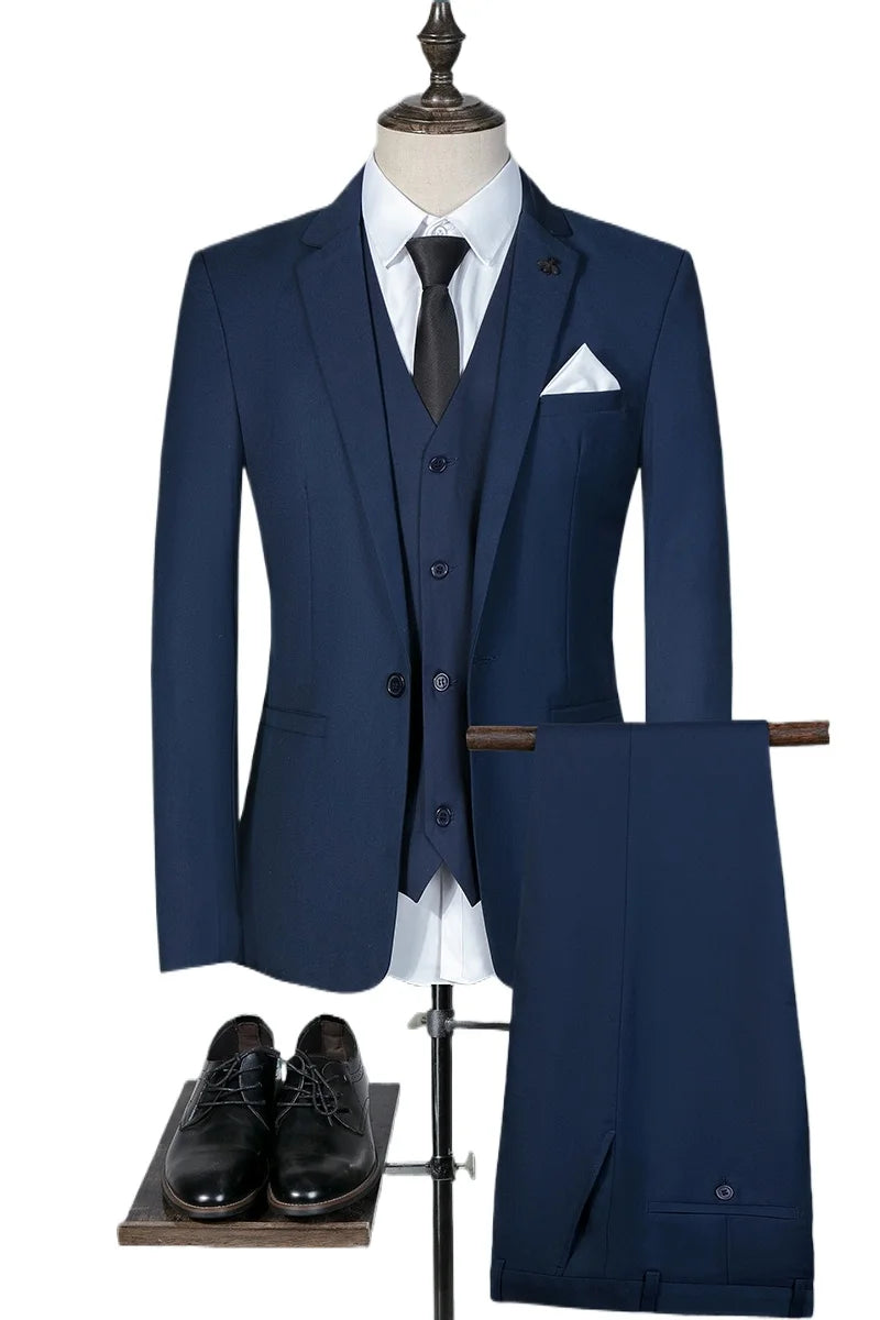 Suit (Blazer+Vest+Pants) Men Fashionable Business Formal Wear Trendy Professional Wedding Best Man Korean-style High Formal Suit
