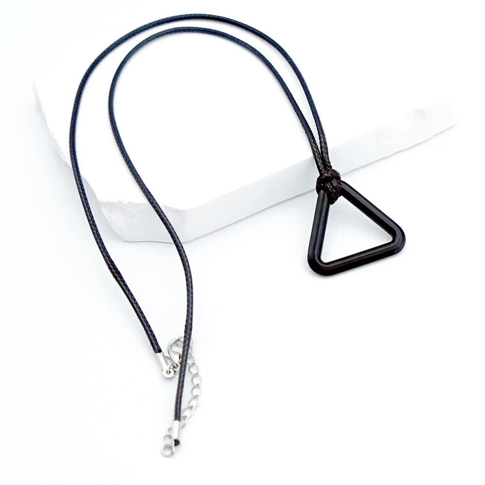 Fashion Anime Necklace Chainsaw Man Pendant Cosplay Jewelry  Accessory Triangular Pull Ring Choker Man Necklace