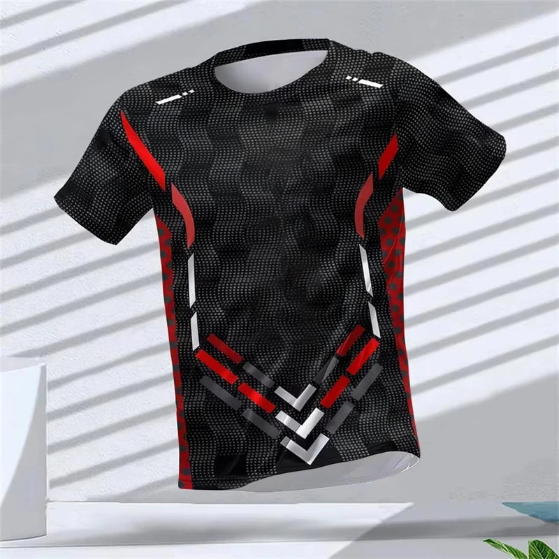 Simple Fashion Sports T-shirts For Men Summer Outdoor Short Sleeve 3D Printed T Shirts Casual Oversized Running Gym Tees Tops
