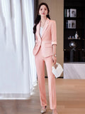 Formal Uniform Designs Pantsuits for Women OL Styles Business Work Wear Blazers Office Ladies Spring Summer Trouers Set