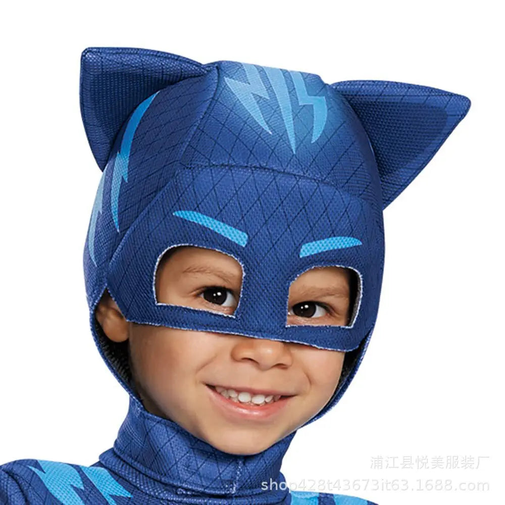 Masked Man Pajamas Llittle Hero COSPLAY Costume Children's Performance Costumes Cat Boy role playing children clothing