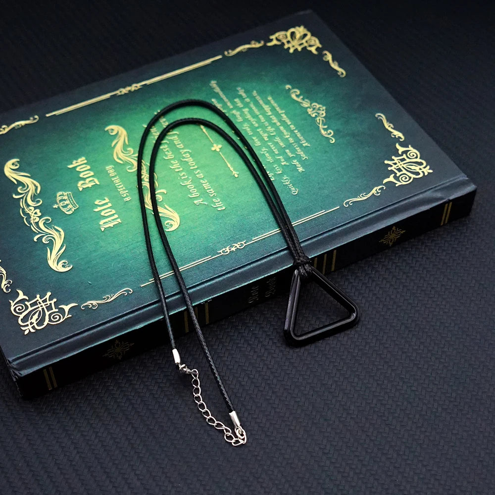 Fashion Anime Necklace Chainsaw Man Pendant Cosplay Jewelry  Accessory Triangular Pull Ring Choker Man Necklace