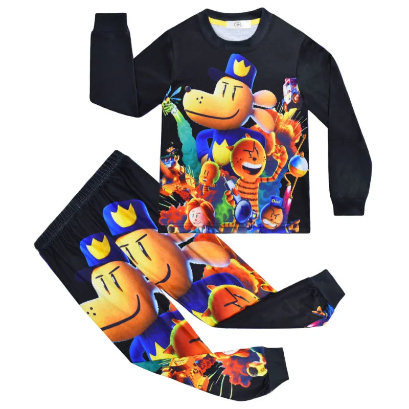 Anime Dog Man Children's Pajamas Kids Dogman Cosplay Sleepwear Baby Girls Homewear Toddler Boys Nightwear Pajamas Girls Pyjamas