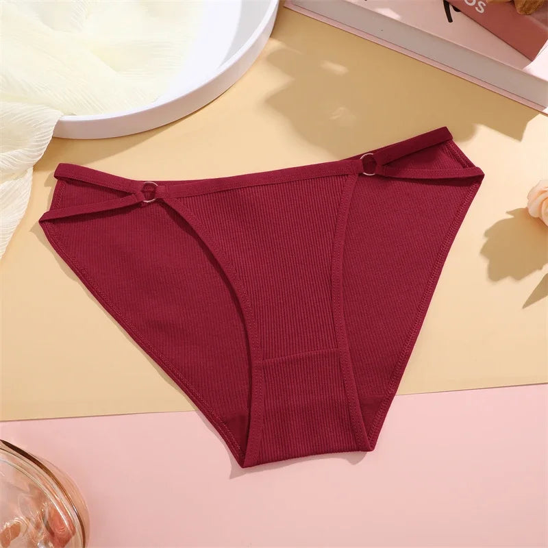 3PCS Women's Panties Sexy Breathable Underwear Comfortable Lingerie Cotton Striped Briefs Fashion Cozy Underpants Sale