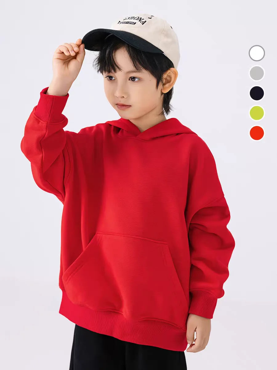 Hoodie Sweatshirts for Boys Clothing Autumn White Casual Sport Long Sleeve Girls Jackets Children's Clothes Teen 6 8 10 12 Years