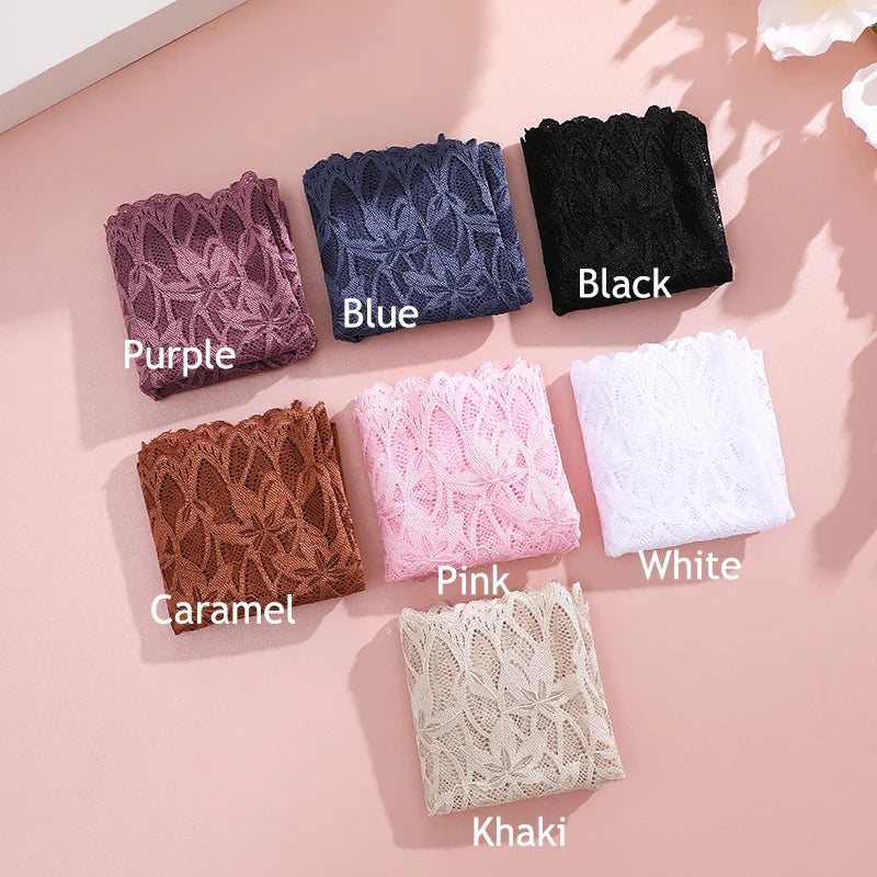 4PCS Women Floral Lace Panties Sexy Perspective Underwear V Waist Solid Color Underpants Female Breathable Intimates Lingerie