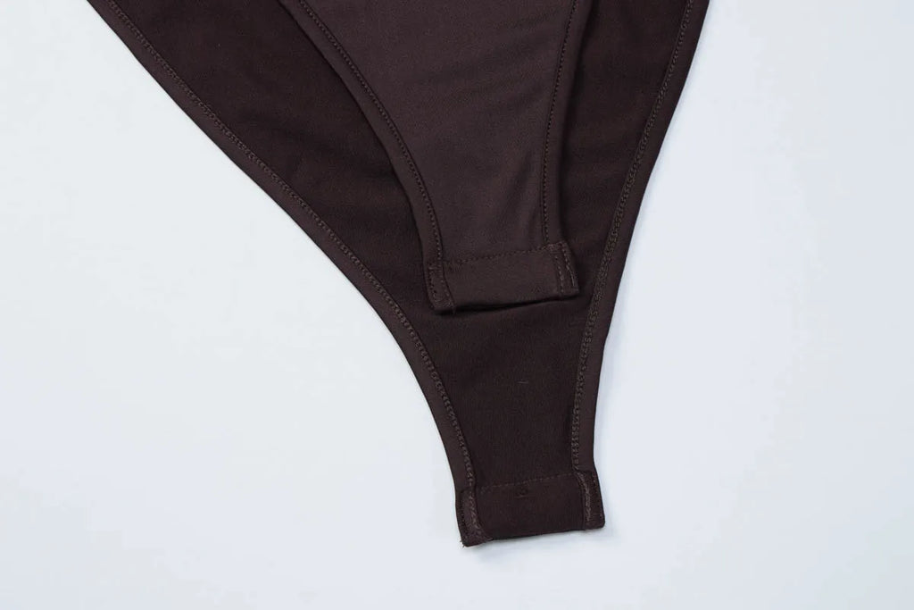 Dulzura O-Neck Long Sleeve Shirring Slim Bodysuit Women'S Solid Casual Versatile Romper Party Club Street Autumn Winter Clothes