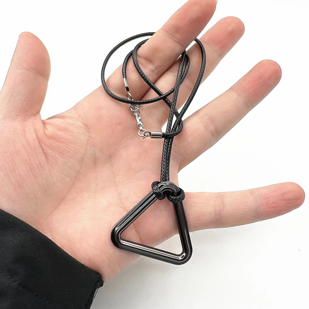 Fashion Anime Necklace Chainsaw Man Pendant Cosplay Jewelry  Accessory Triangular Pull Ring Choker Man Necklace