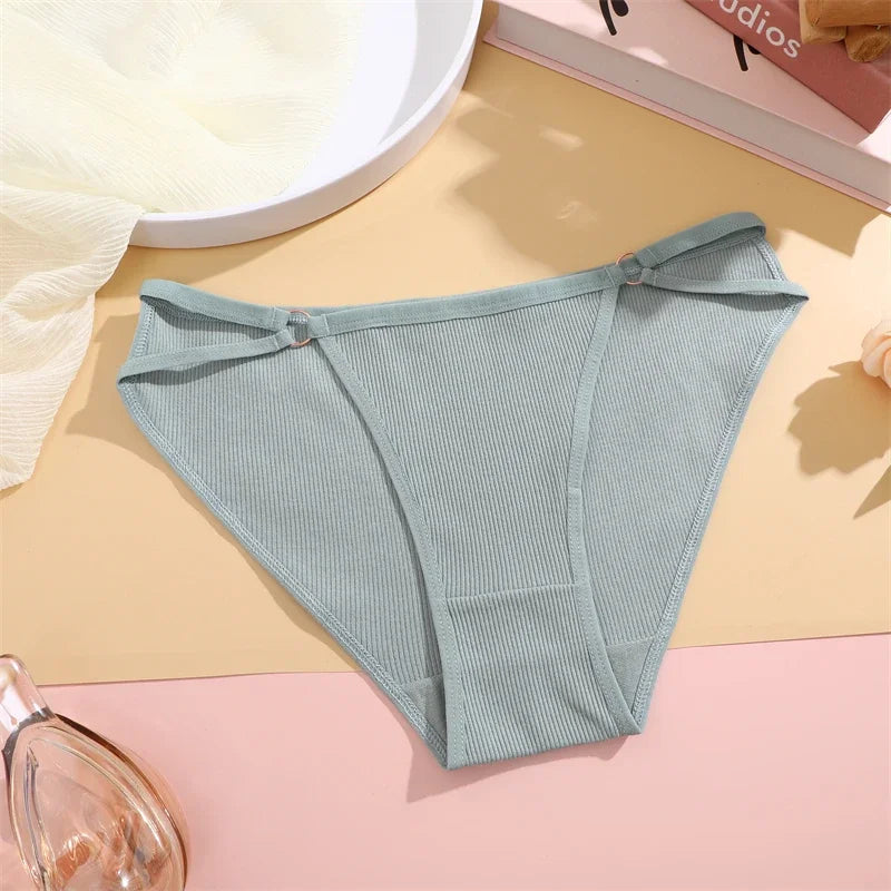 3PCS Women's Panties Sexy Breathable Underwear Comfortable Lingerie Cotton Striped Briefs Fashion Cozy Underpants Sale