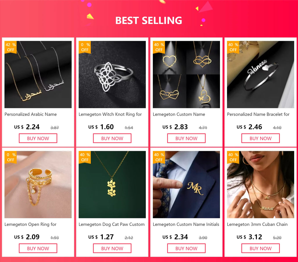 Lemegeton Customized Name Necklace Custom Multiple Name Pendant Stainless Steel Jewelry for Women Girl Personalized Family Gifts