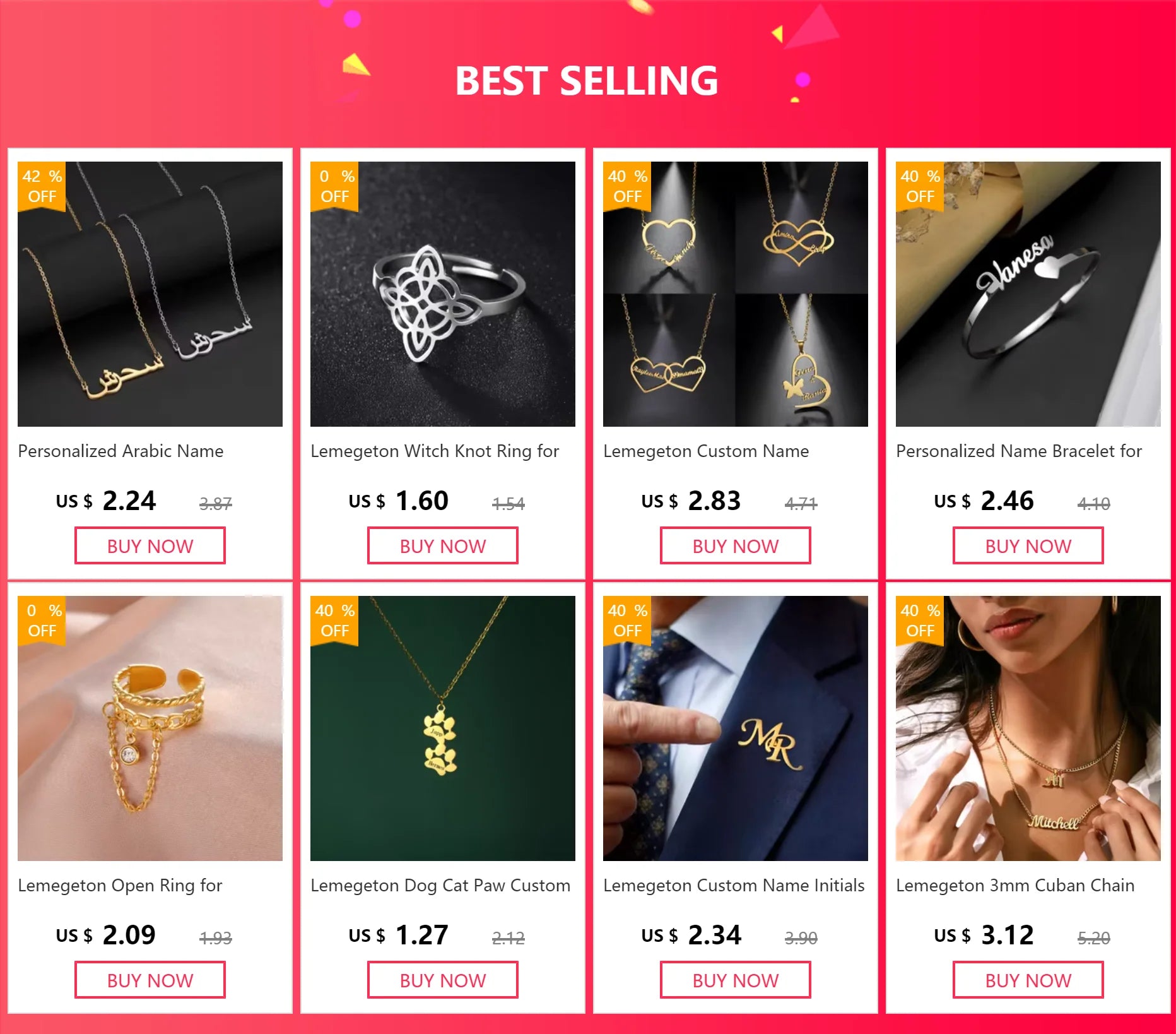 Lemegeton Customized Name Necklace Custom Multiple Name Pendant Stainless Steel Jewelry for Women Girl Personalized Family Gifts