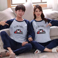 2pcs/Set Fall And Winter Coral Fleece Couple Pajamas Women's Thickened Padded Warm Facecloth Men's Home Wear Clothes top + pants