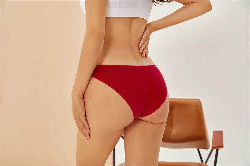 3PCS Women's Panties Sexy Breathable Underwear Comfortable Lingerie Cotton Striped Briefs Fashion Cozy Underpants Sale