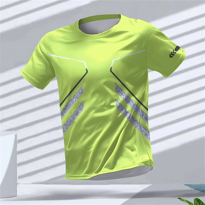 Simple Fashion Sports T-shirts For Men Summer Outdoor Short Sleeve 3D Printed T Shirts Casual Oversized Running Gym Tees Tops